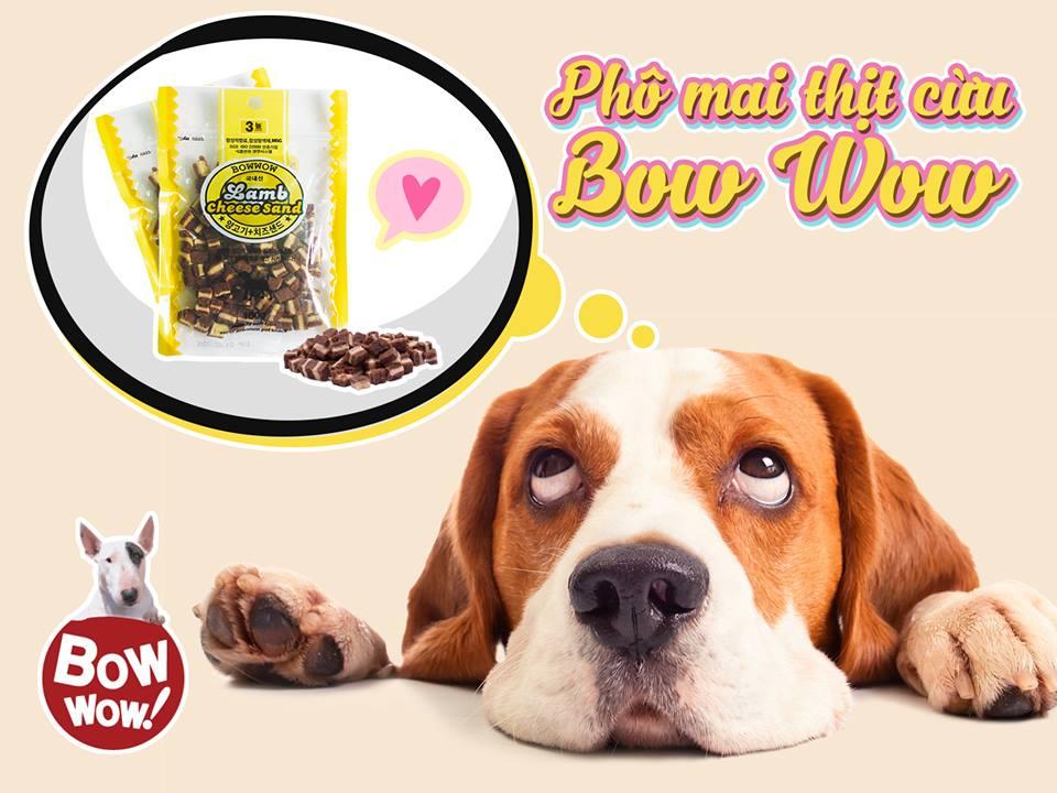 Snack cho chó Phô mai thịt cừu Bowwow 100g