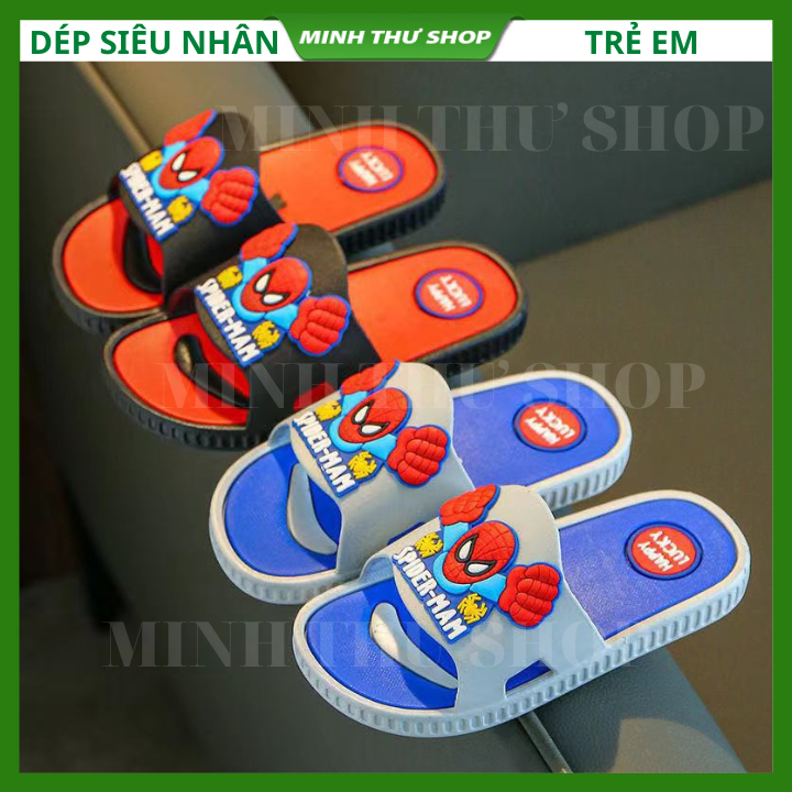 Dép siêu nhân bé trai.dép đúc siêu nhân nhện 3D đẹp