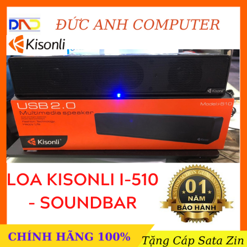 Loa SoundBar Kisonli I-510- Âm Thanh Cực Hay Kiểu Dáng Sang Trọng - Full Box Bảo Hành 06 Tháng. 1 Đổi 1(CLP THẬT)