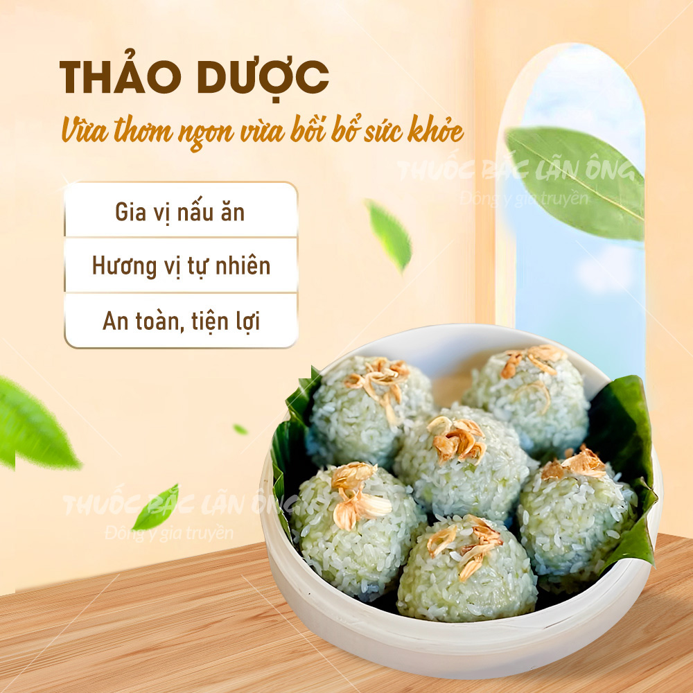 Bột lá khúc nguyên chất 100g (Bột rau khúc, bánh xôi khúc) - Thuốc Bắc Lãn Ông