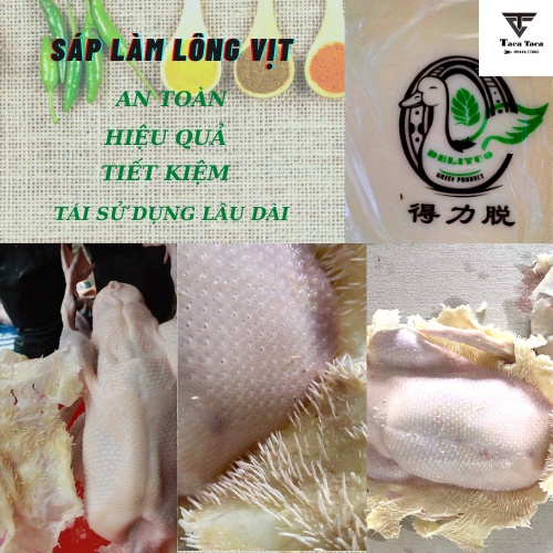 Sáp Làm Lông Gà Vịt [CHÍNH HÃNG] Sáp làm vịt Miếng 1Kg