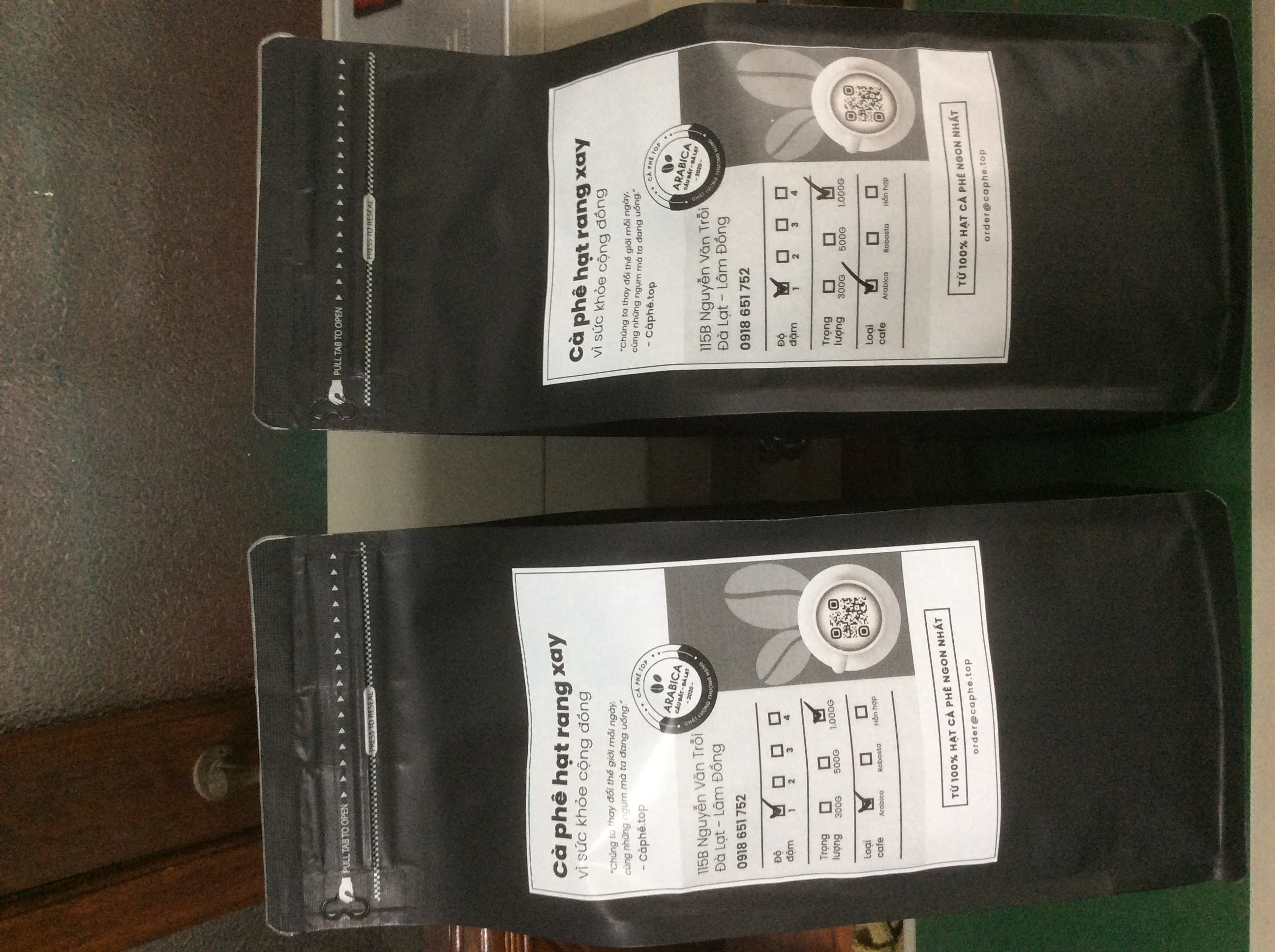 CÀ PHÊ ARABICA CẦU ĐẤT - RANG SÁNG MÀU (LIGHT - 1000GR)