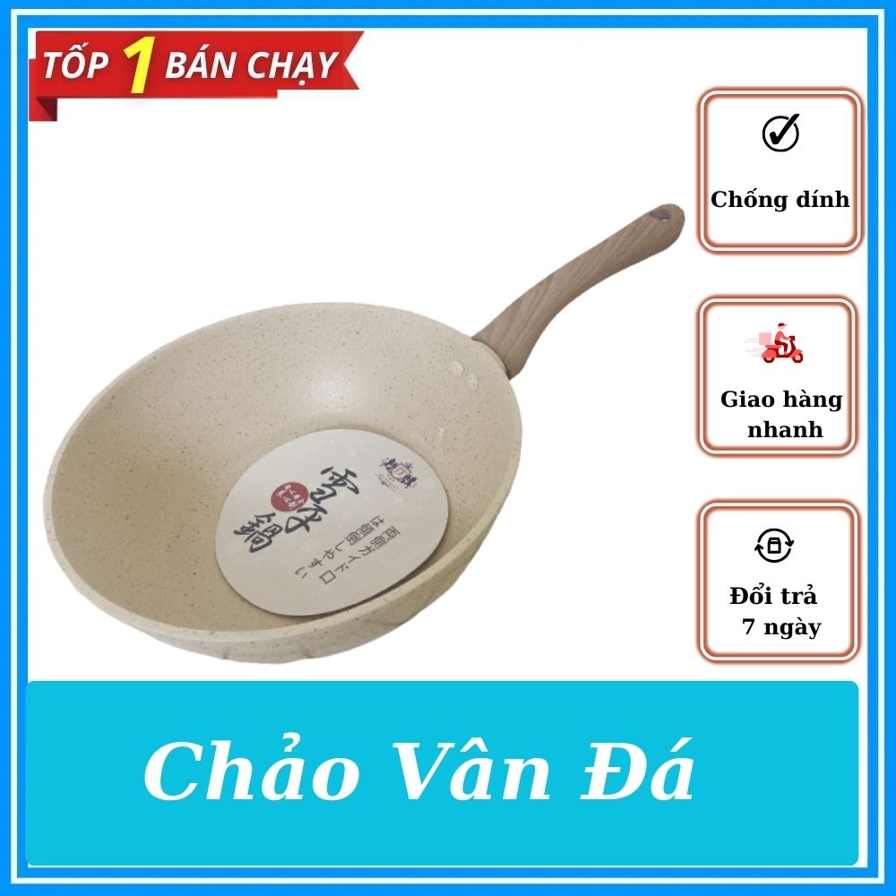 Chảo Chống Dính Bếp Từ Vân Đá Kiểu Nhật 24/28cm, chảo chống dính tiện lợi không thể thiếu trong nhà bếp