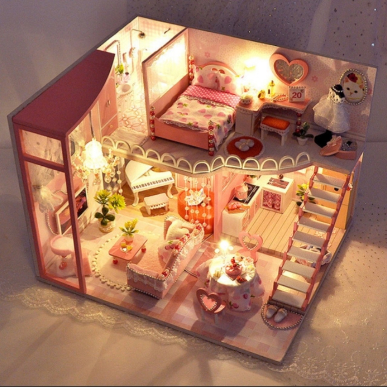 Mô hình nhà gỗ DIY - Kitty room