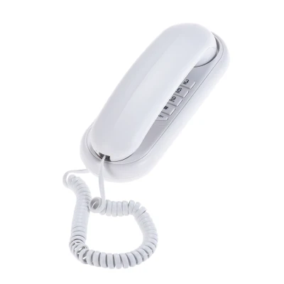Portable Corded Telephone Phone Pause/ Redial/ Flash Wall Mountable Base Handset for House Home Call Center Office Company Hotel