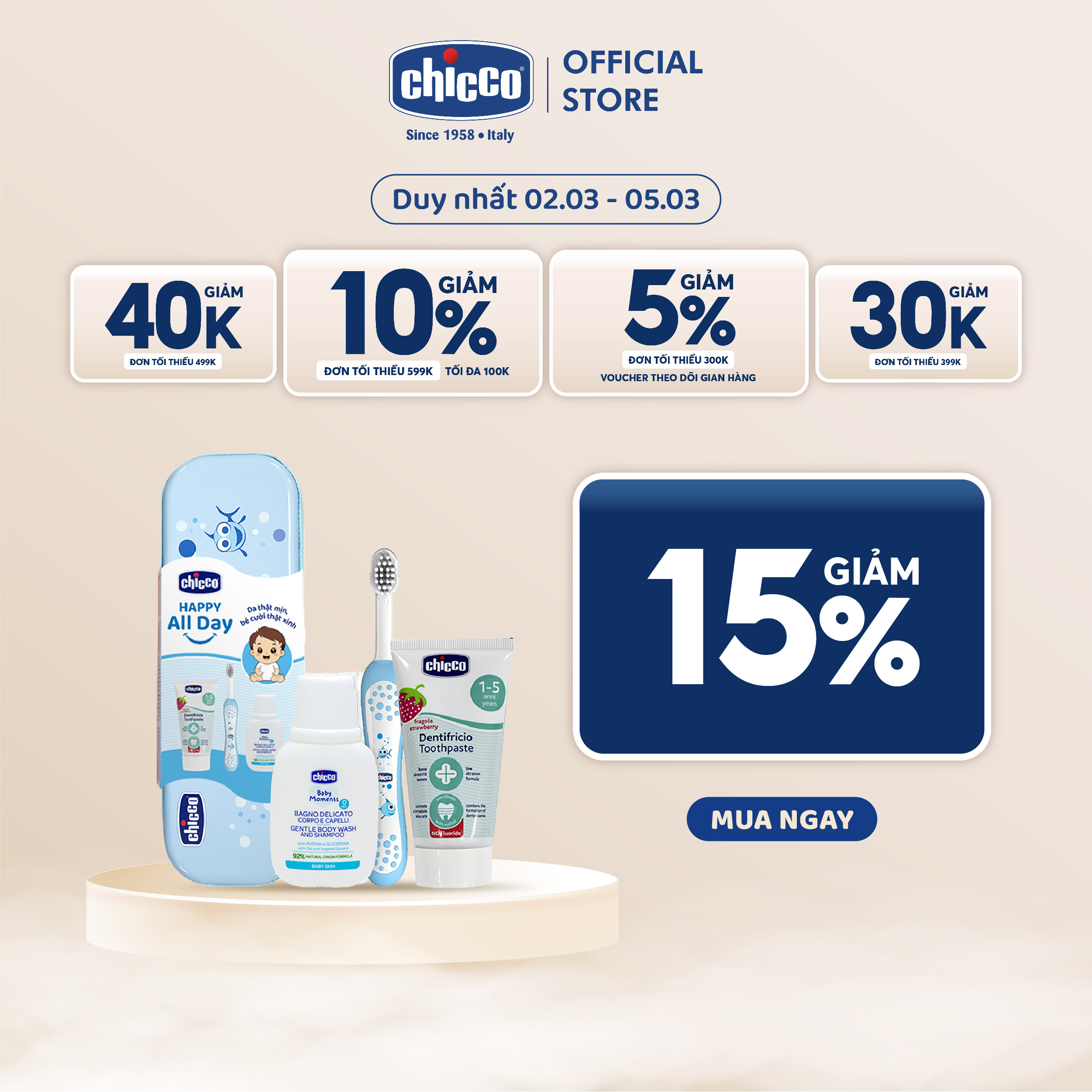 Bộ kit Chicco Happy All Day Cá xanh