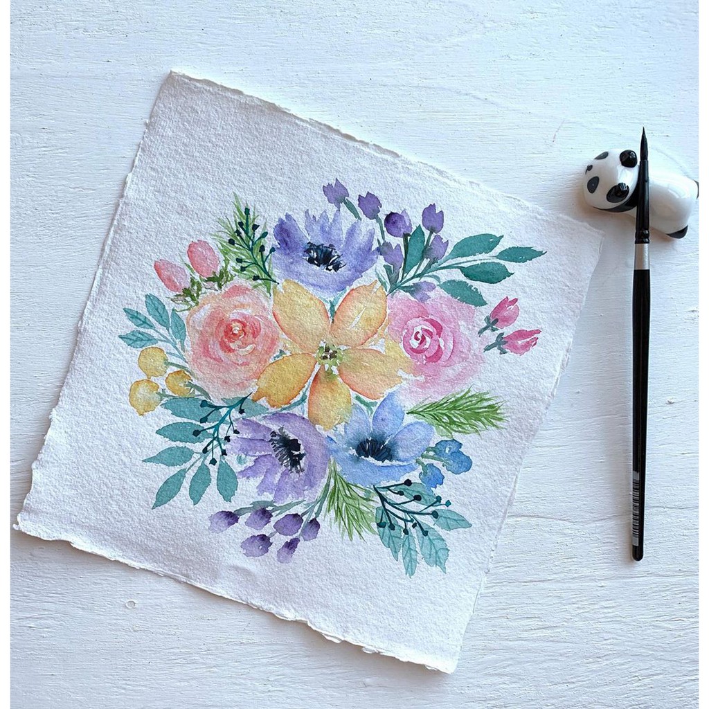 Giấy vẽ Handmade Khadi - Ấn Độ - Giấy vẽ màu nước