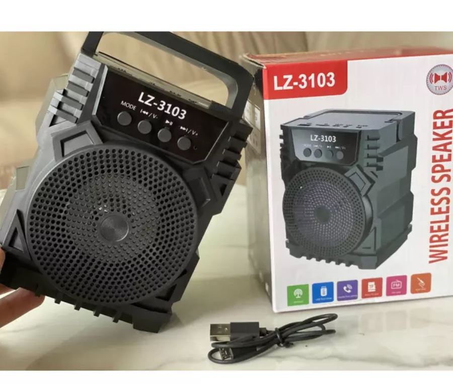 LOẠI TỐT-Loa Bluetooth Không Dây LZ-3103, Loa Nghe Nhạc Cầm Tay Di Động Nhỏ Gọn, Âm Thanh Chất Lượng Bass Trầm Ấm Kết Nối Usb,Thẻ Nhớ