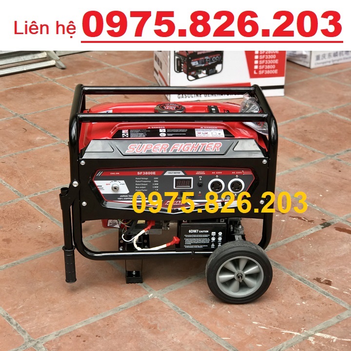Máy phát điện chạy xăng 3.5kw super fighter sf3800e đề