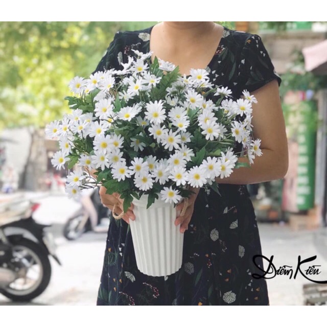 Cúc hoạ mi cao cấp (hoa lụa) 38cm 23-25 bông