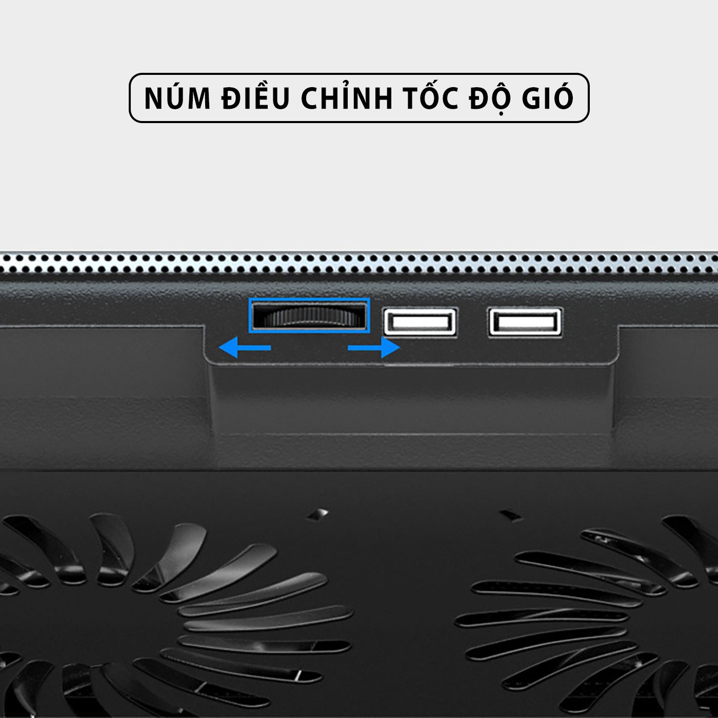 Đế tản nhiệt laptop macbook máy tính bảng SIDOTECH Q100 làm mát nhanh với 2 quạt lớn chống ồn đèn led gaming giúp mát máy tăng fps giảm giật lag cho văn phòng game thủ - Hàng chính hãng