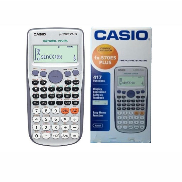 Máy Tính học sinh Casio Fx-570 ES Plus Màu Xanh Xám ( nhập khẩu không tem )