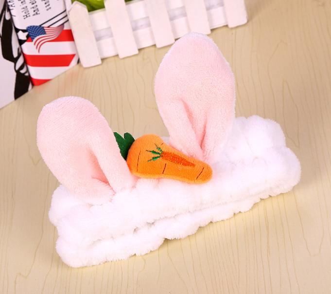 Băng Đô 3D Thỏ Cà Rốt Siêu Cute -  Dày Mềm Mịn Cao Cấp - Siêu Bền