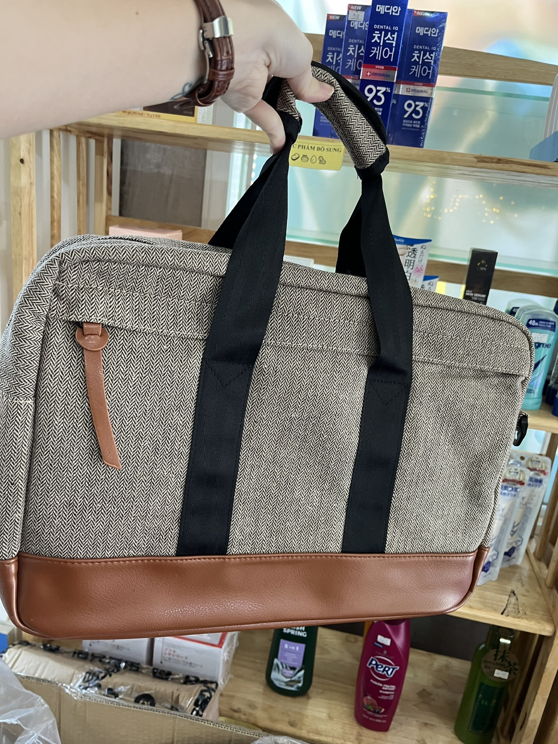 Túi Xách (Laptop/Macbook-15 inch) Jcpal Herringbone Wool - Hàng chính hãng