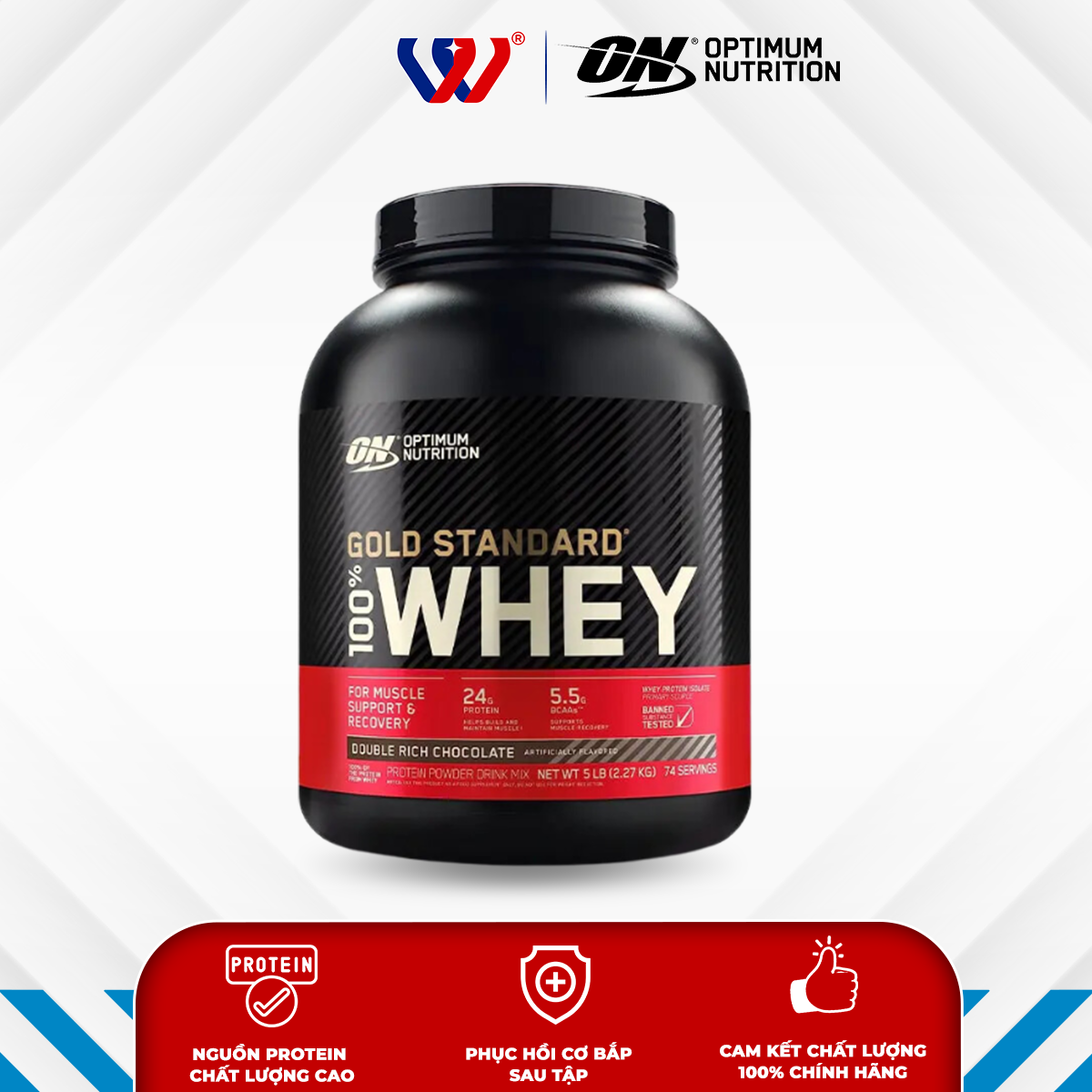 Optimum Nutrition 100% Whey Gold Standard 5Lbs (2.27KG)