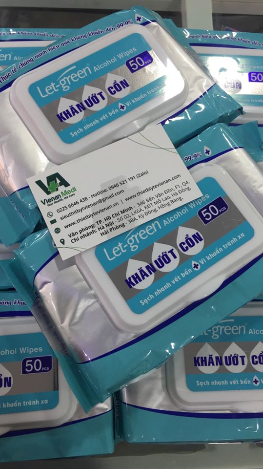 Giấy ướt cồn bịch 50 miếng