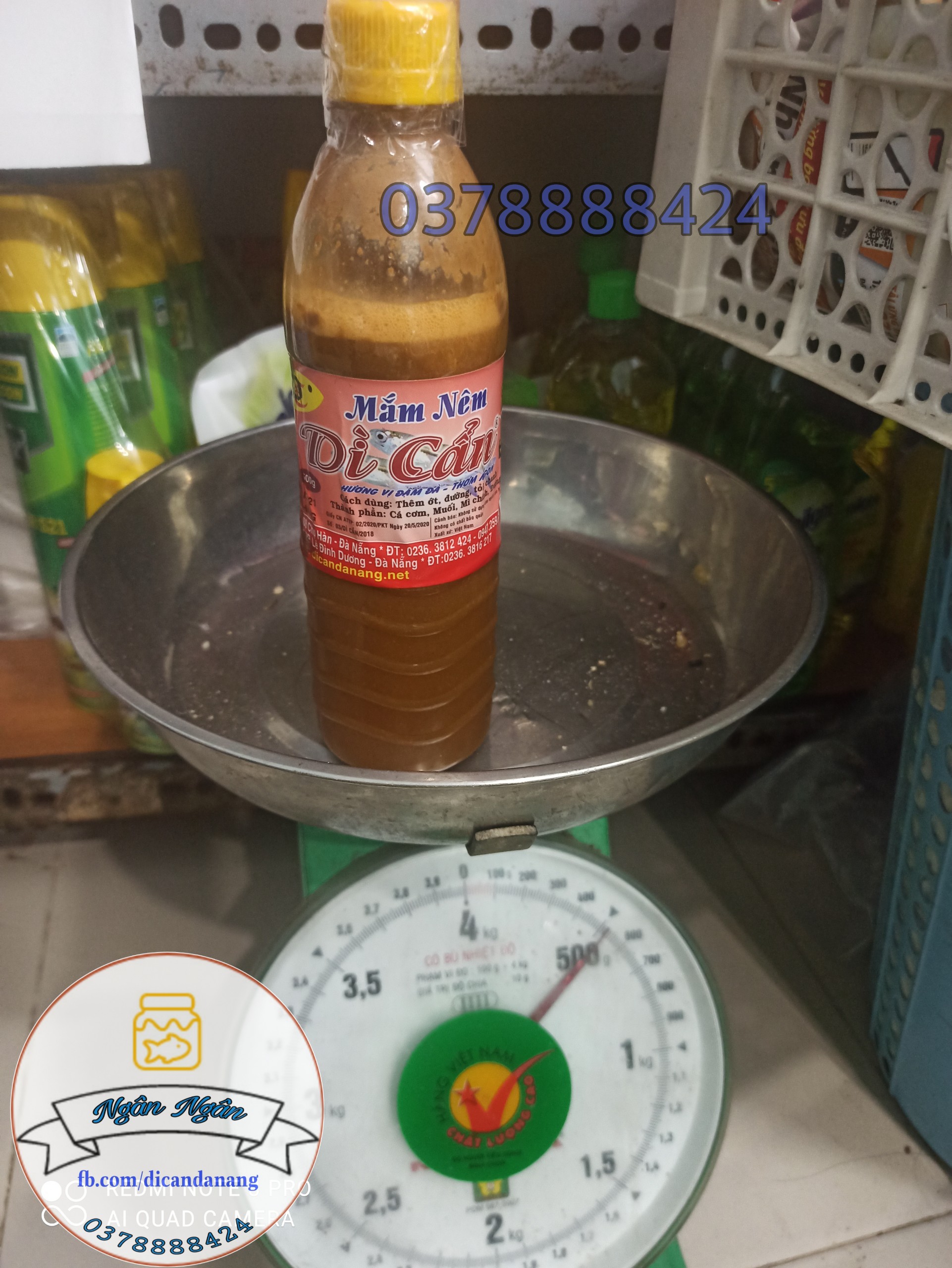 [HCM]Mắm nêm Dì Cẩn chai 500g