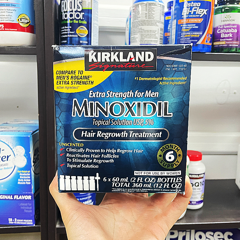 Minoxidil 5% và sản phẩm hỗ trợ mọc râu, tóc