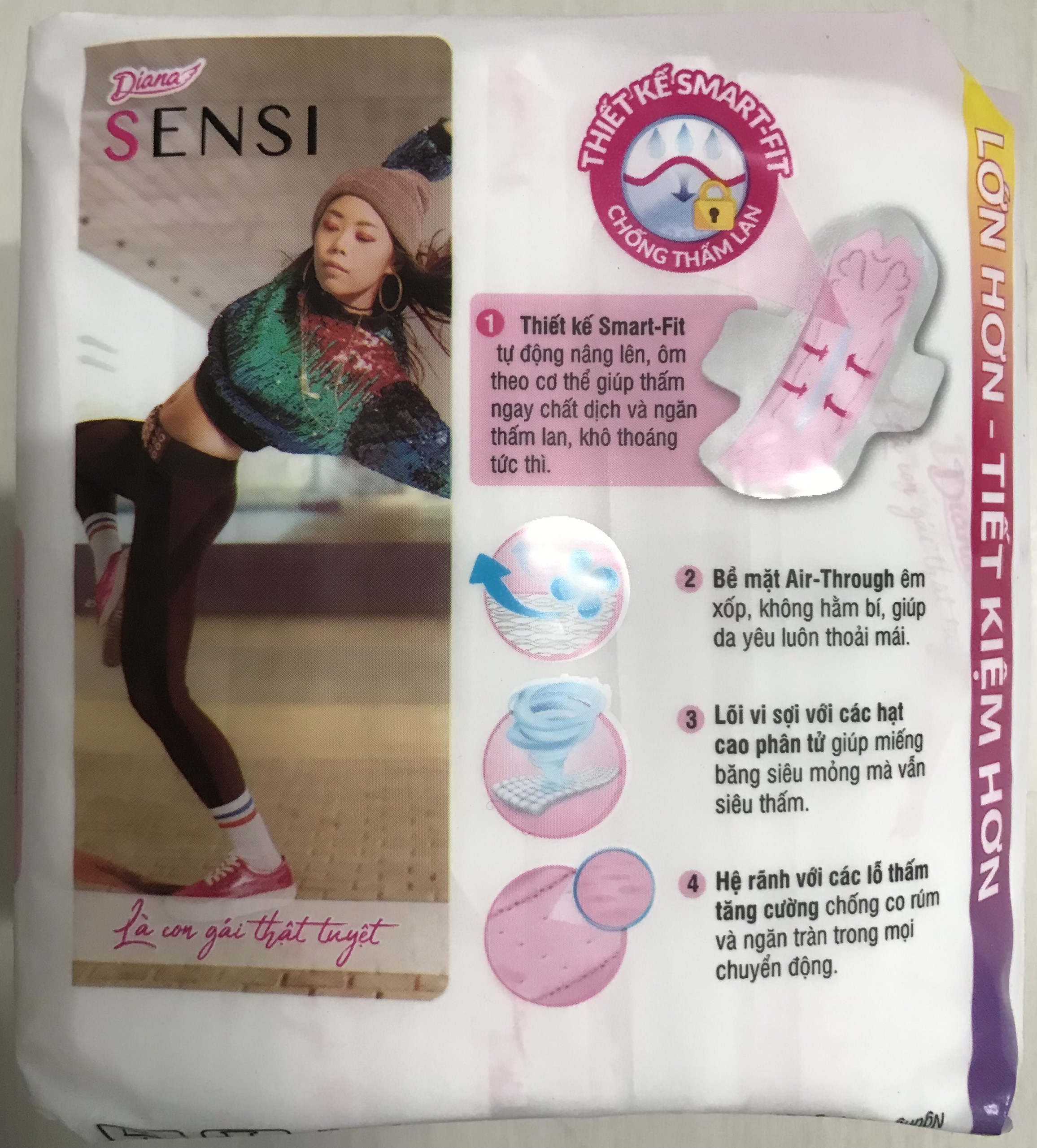 BVS Diana Sensi Siêu Mỏng Cánh Gói 20 Miếng