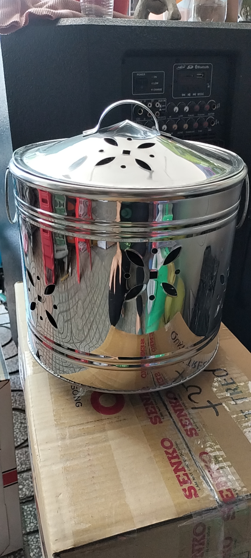 [HCM]Thùng Đốt Giấy Tiền (Hoá Vàng) Inox