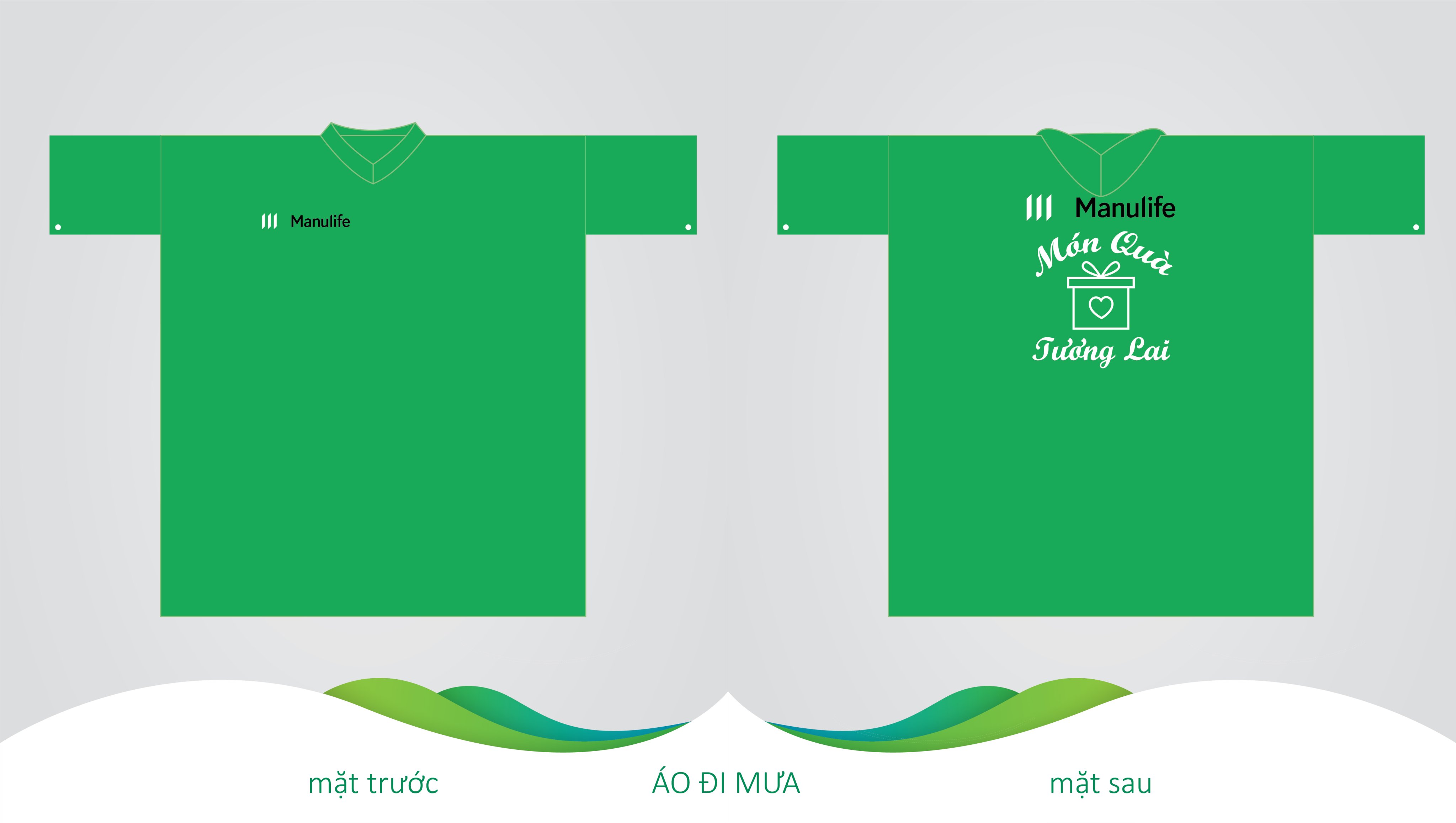 Áo mưa quà tặng Manulife (áo mưa vải nhựa)
