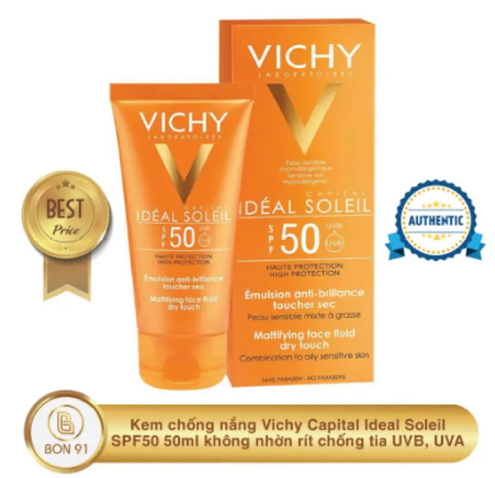 vichy ideal soleil mattifying face fluid dry touch spf50