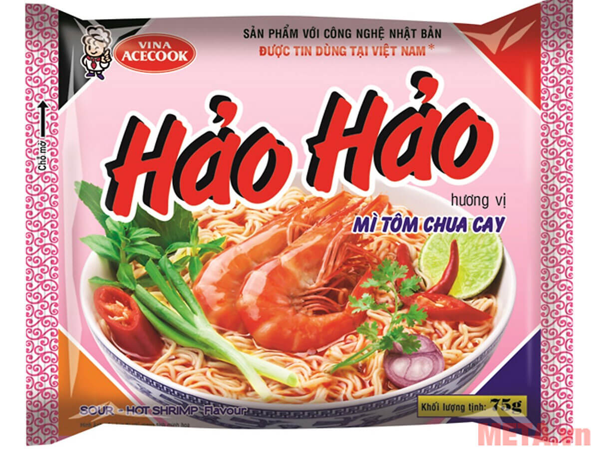 Thùng 30 gói mì tôm Hảo Hảo chua cay 75g