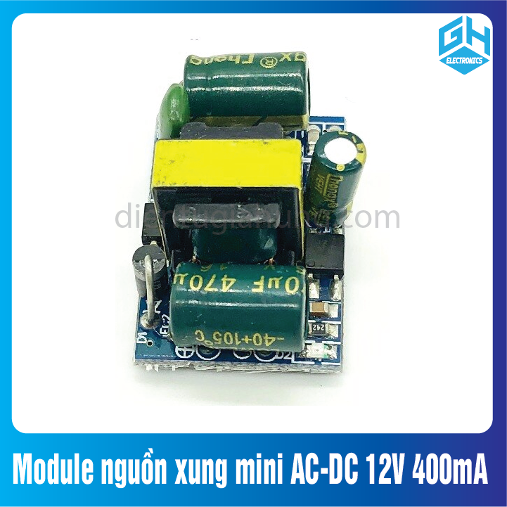Module nguồn xung mini AC-DC 12V 400mA chất lượng cao