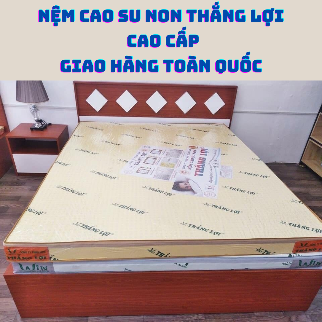 Nệm 1m4 x 2m cao 5cm, 10cm, 15cm, 20cm cao su non thắng lợi cao cấp chính hãng