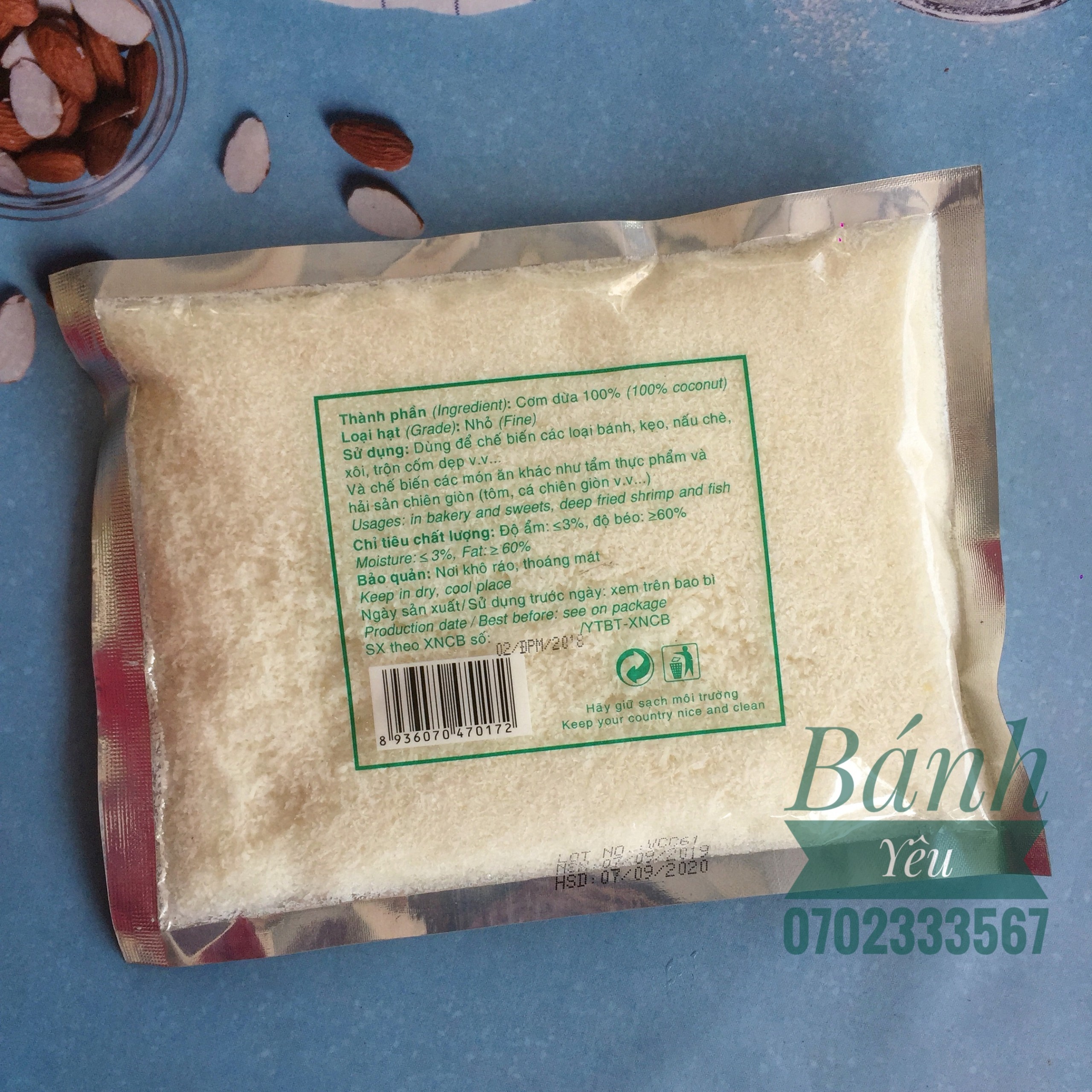 Cơm dừa sấy khô Định Phú Mỹ 200g - hạt nhỏ