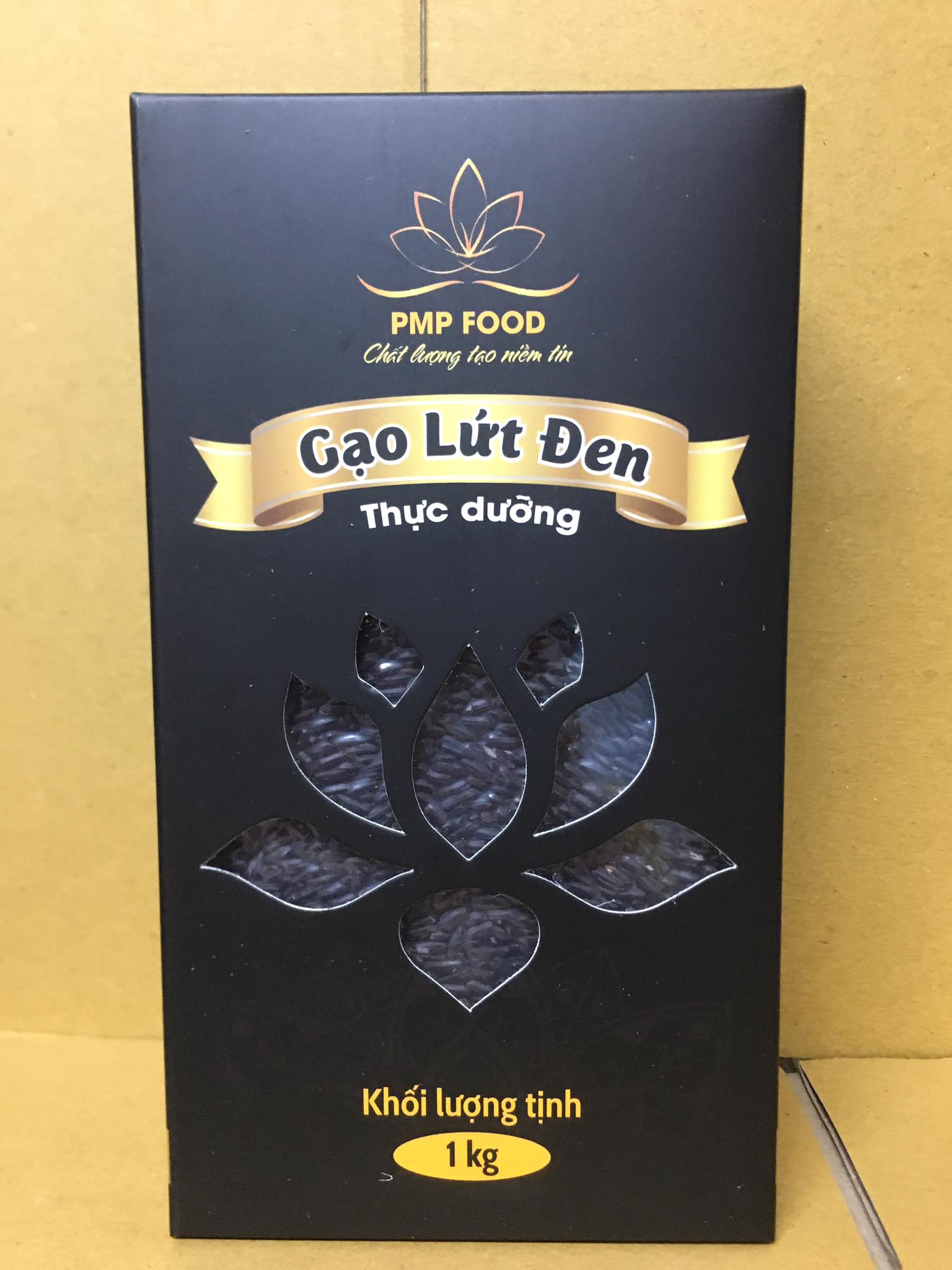 Gạo lứt đen thực dưỡng, gạo lức đen PMP Food 1kg/hộp