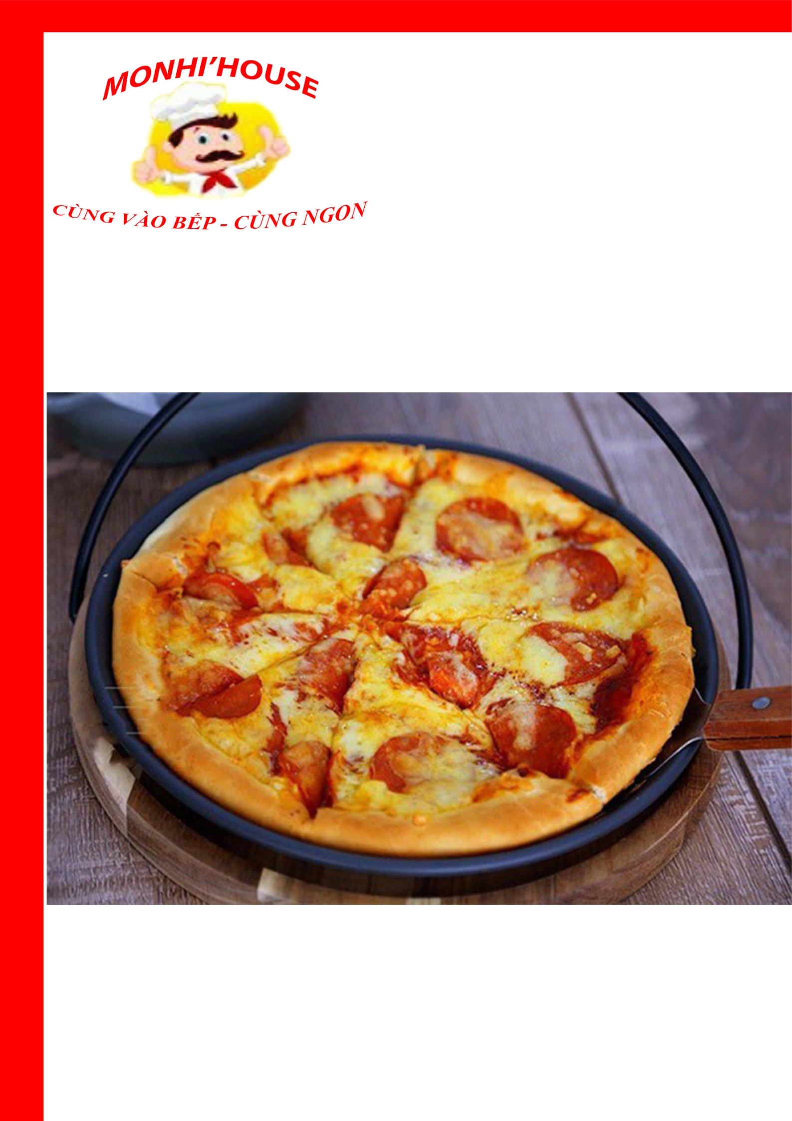 Bánh Pizza Xúc Xích Phô mai size 15cm ( chế biến sẵn, chưa nướng)