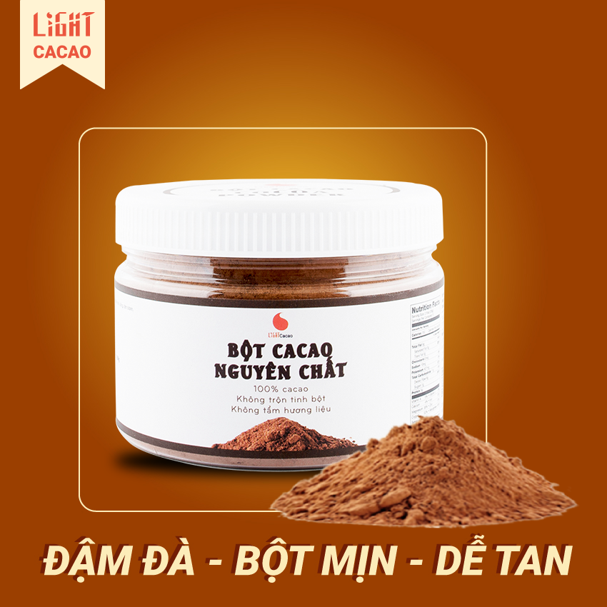 HCMBột Cacao nguyên chất cung cấp năng lượng Light Coffee vị đậm đà không