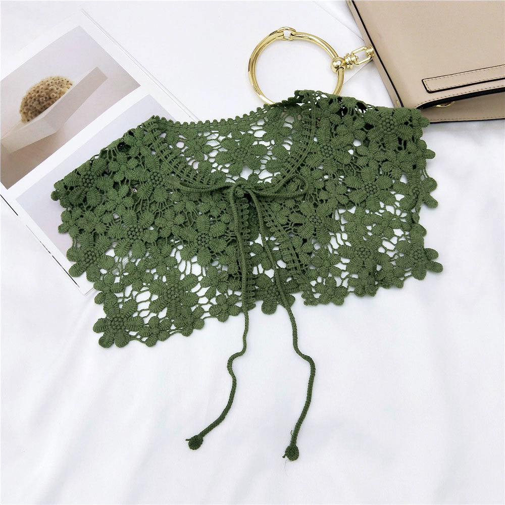 NEW Đồ cũ Ren Đường viền cổ áo Thêu thùa Ve áo Đính đá May quần áo Cổ áo có thể tháo rời Phụ kiện quần áo Cổ áo giả