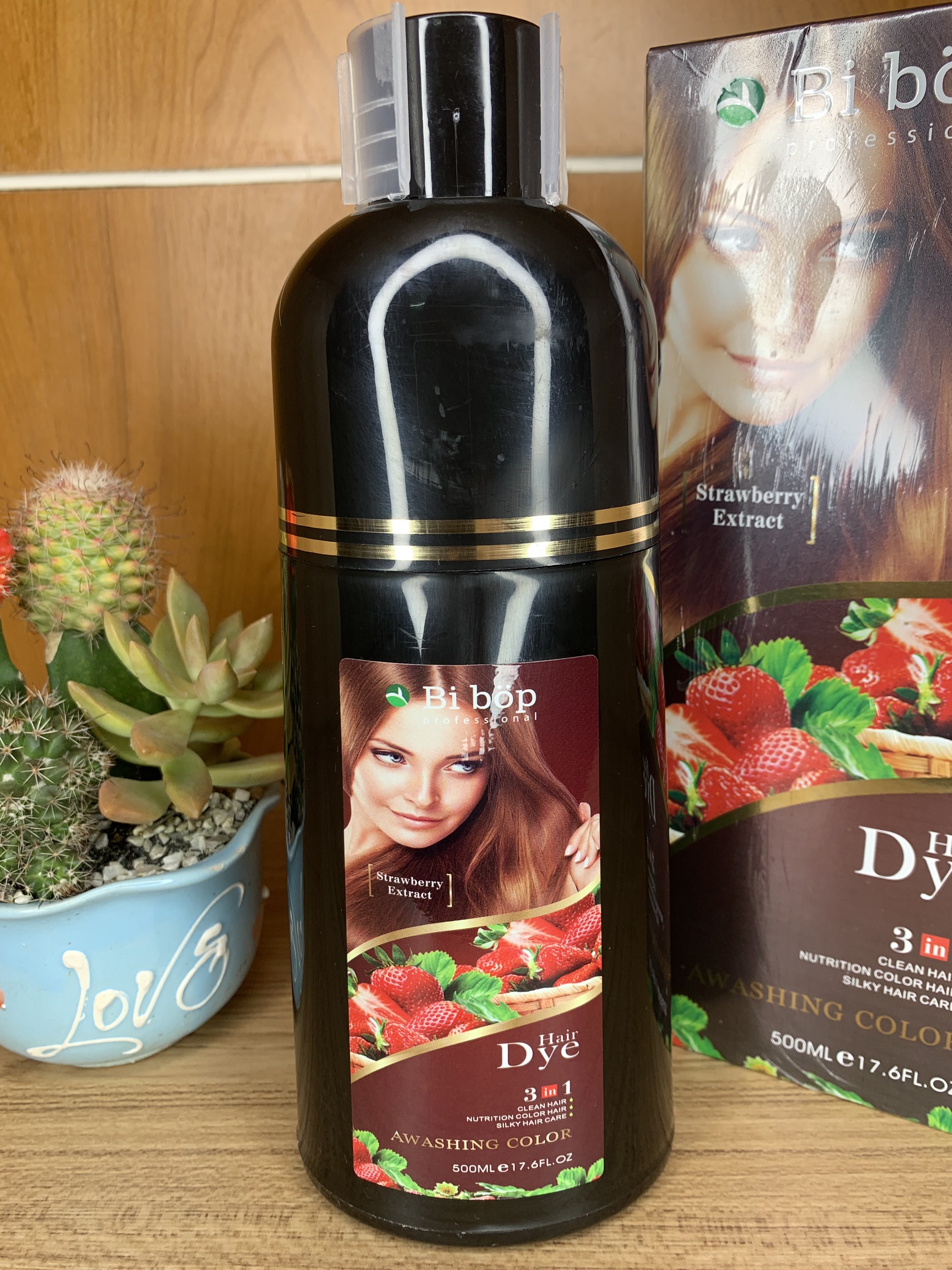 Dầu Gội Phủ Tóc Bạc Bibop 500ml ( Gội Là Nâu Bibop )