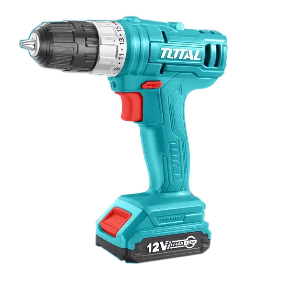 [HCM]Máy Khoan dùng pin TOTAL TDLI1211 - 12V (1 Máy + 1 pin + 1 sạc + 2 mũi khoan)