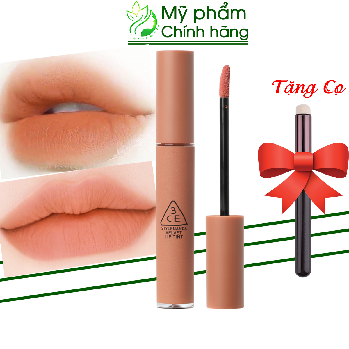 Son 3ce velvet lip tint new nude – màu cam đào nude cho phong cách tây tây