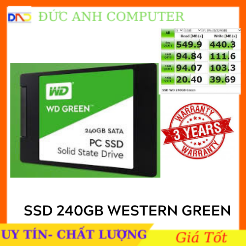 Ổ cứng SSD Western Digital SSD WD Green 240GB 2.5 SATA 3 - WDS120G2G0A