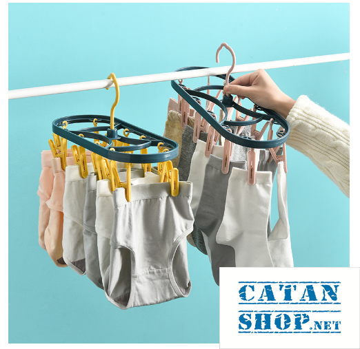 12 PCs 360 degree rotating windproof plastic clothespins socks hanging clip underwear hanger special practical multifunctional clothes-gd519-mtvo-ovan