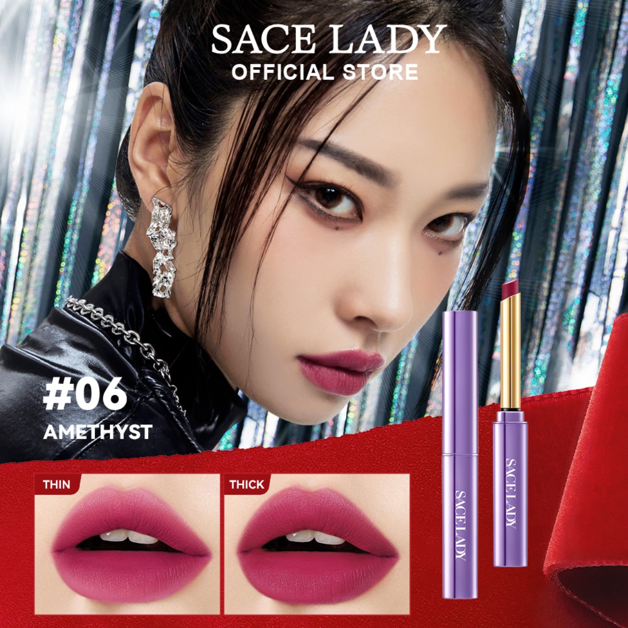 [Hoản Tiền 20%] Son Môi SACE LADY Son Thỏi Lì Nhung Mịn Son