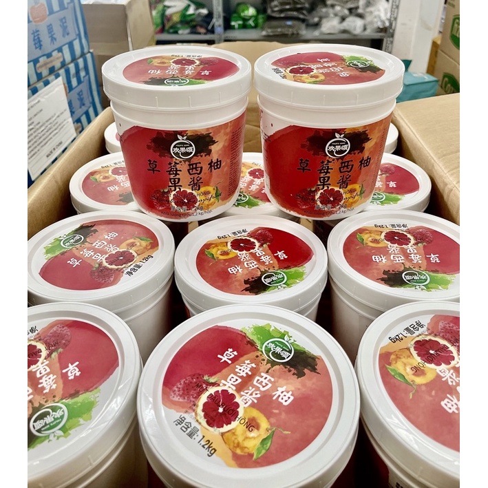 Mứt Cam Đào Dâu (hộp 1,2Kg)