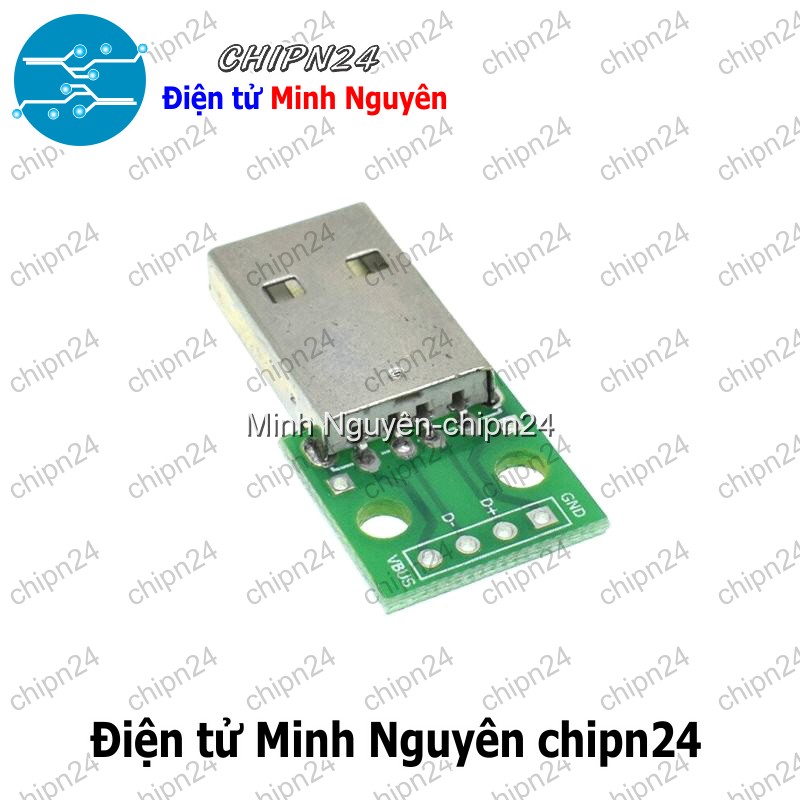 [2 cái] (K95) Đế chuyển Adapter USB A Đực to DIP (PCB chuyển, Mạch chuyển) - HH001566