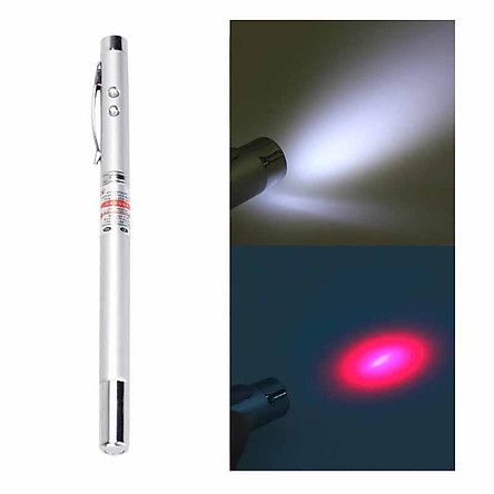 Bút chỉ laser trình chiếu 4 trong 1 đa chức năng - Bút laser thần thánh kèm đèn soi tiền - Thân Bút Kéo Dài - bút viết chữ - đèn laser