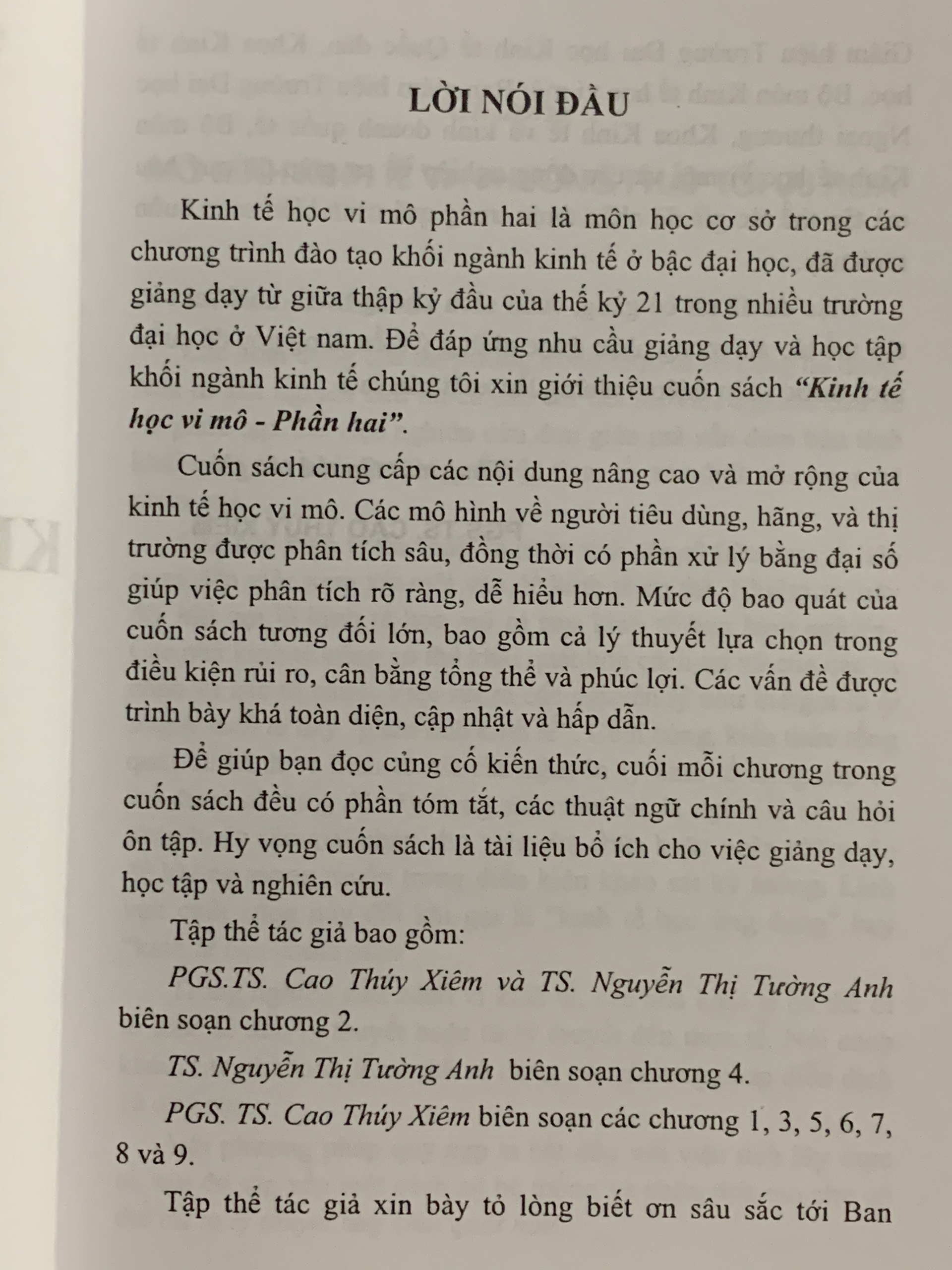 Kinh Tế Học Vi Mô - Phần 2 ( Cao Thúy Xiêm )