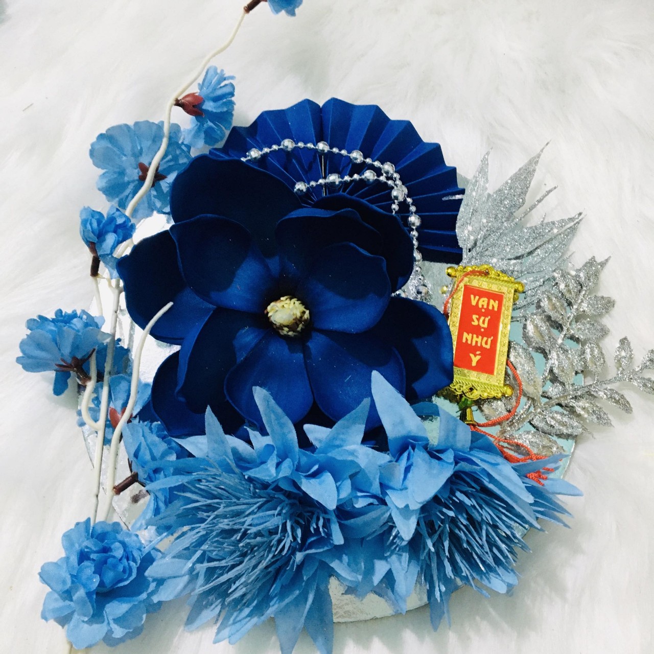 Set hoa phụ kiện trang trí tháp bánh, tháp nước ngọt, giỏ quà tết, giỏ trái cây,