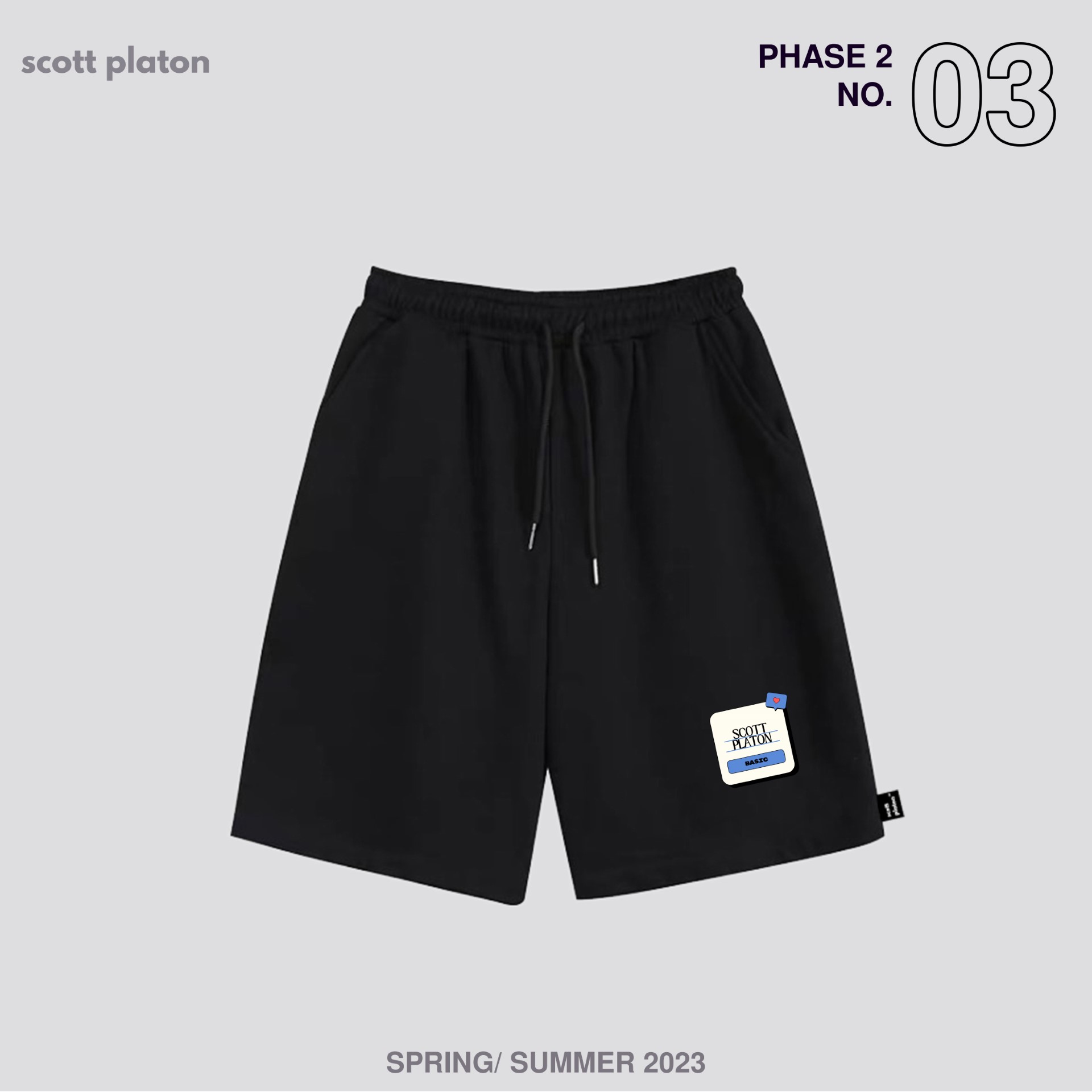 Scott Platon Quần Short Mini Notebook Logo
