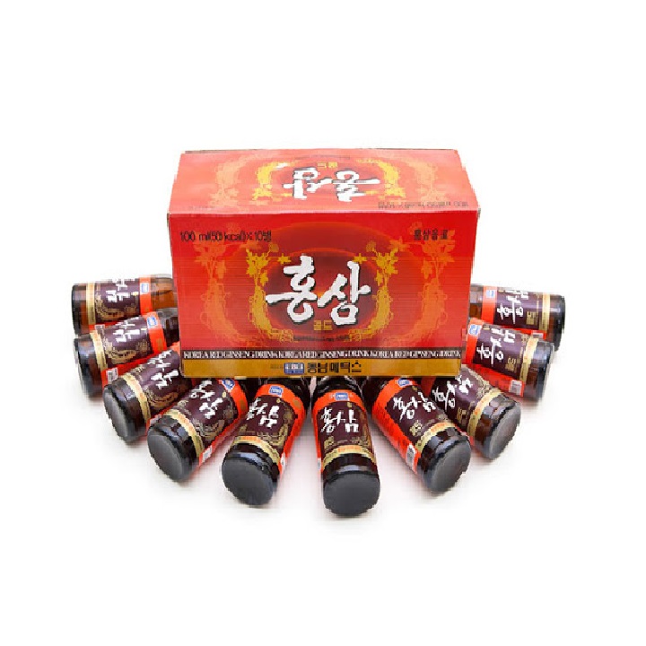 Nước hồng sâm Hàn Quốc Red Ginseng [Hộp 10 chai]