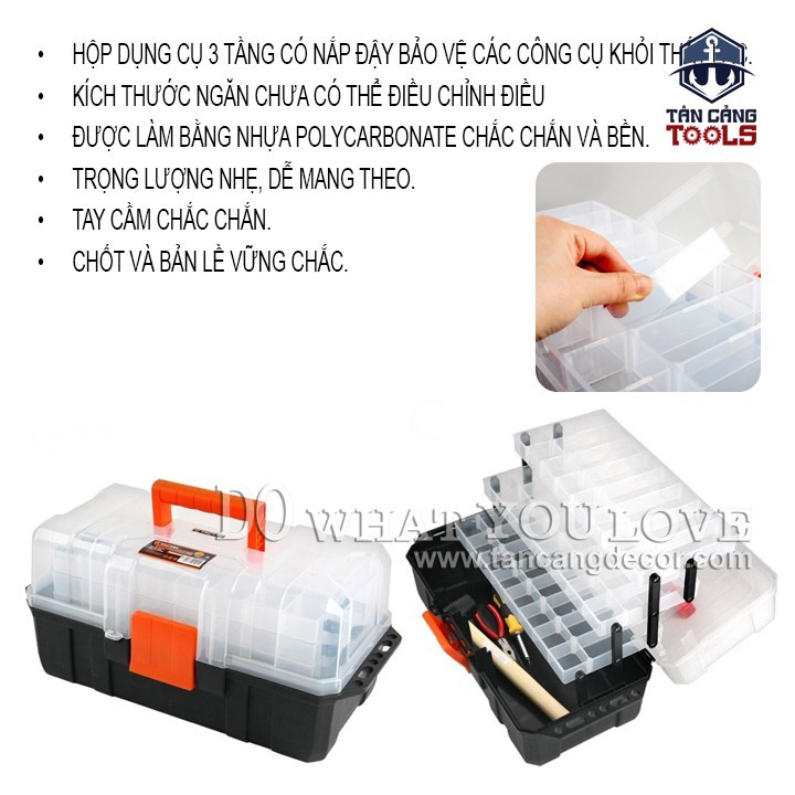 Thùng Đựng Đồ Nghề 3 Tầng Tactix 320311