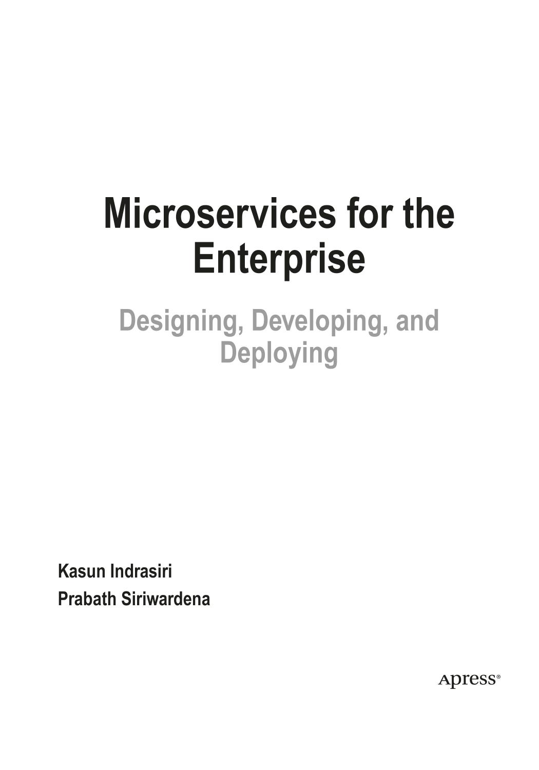 sách Microservices for the Enterprise