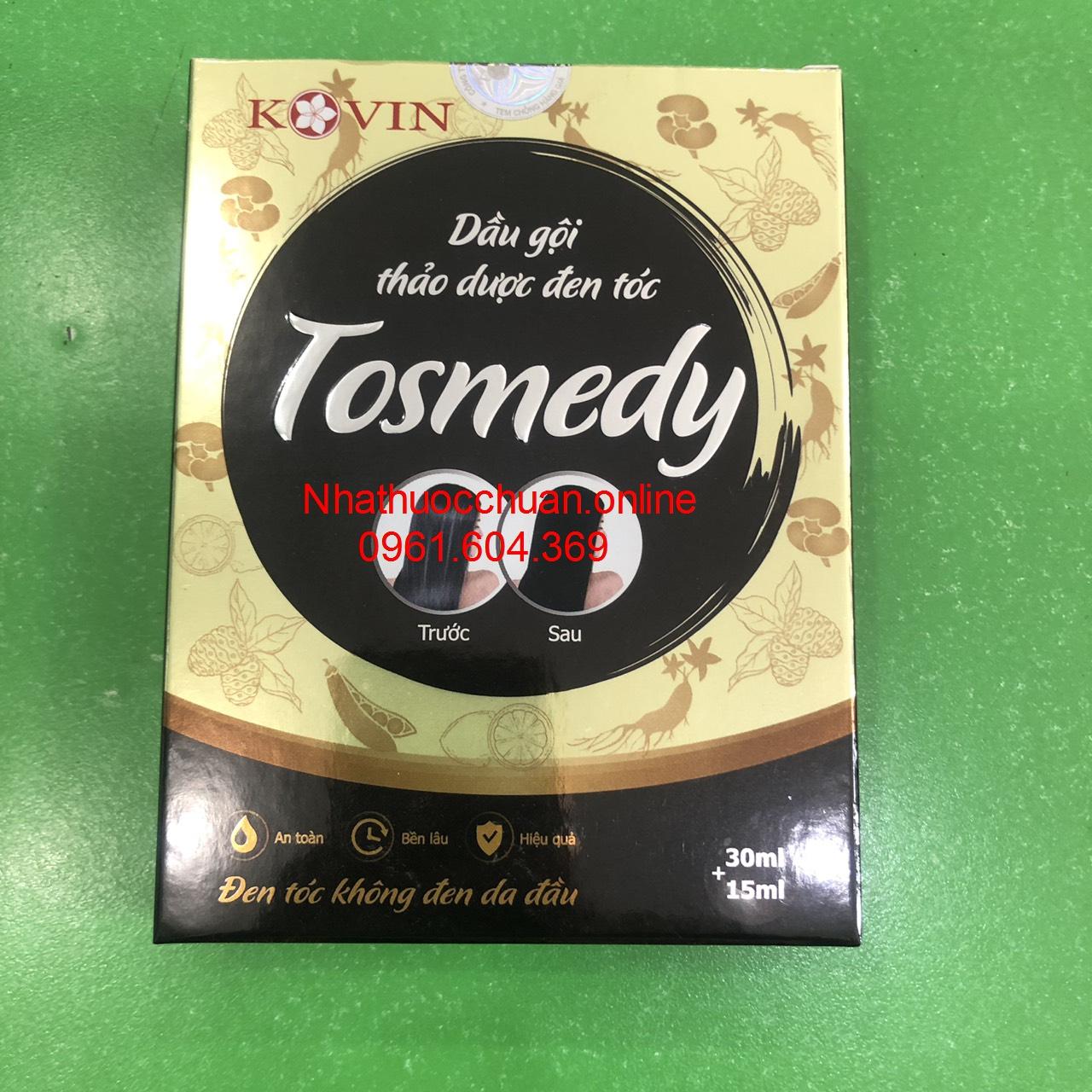 Tosmedy nhuộm thảo dược đen tóc ( Đen tóc không đen da đầu)